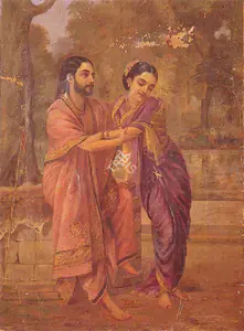 Varma, Raja Ravi (Artist). Arjun and Subhadra, 1895 | Painting