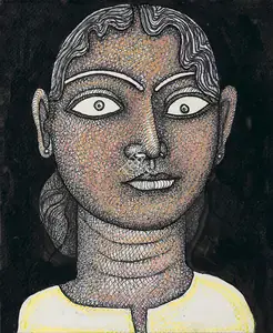 Chowdhury, Jogen (Artist). Young Girl, 2014 | Painting