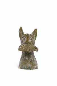 Baij, Ramkinkar (Artist). Untitled (Cat with Fish), n.d. | Sculpture
