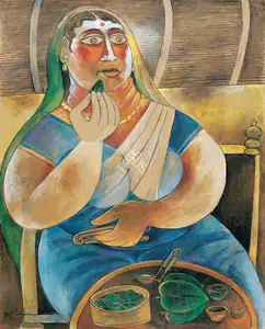 Sen, Paritosh (Artist). The Obese Woman, 2005 | Painting