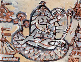 Mazumdar, Nirode C. (Artist). Untitled, early 1960s | Painting