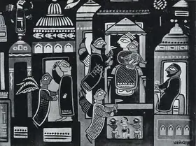 Roy, Jamini (Artist). Madonna and Child, n.d. | Painting