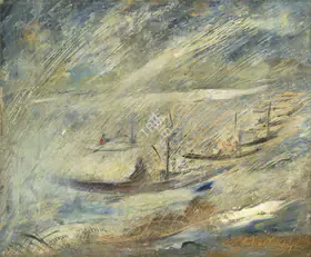 Mookherjea, Sailoz (Artist). The Boats, 1959 | Painting