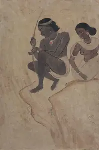 Haldar, A.K. (Artist). Adivasi, c.1930 | Painting