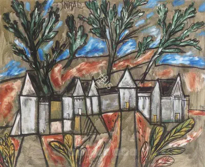 Souza, F.N. (Artist). Landscape, 1962 | Painting