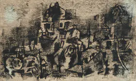 Husain, M.F. (Artist). Untitled (Landscape), 1962 | Painting