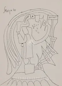 Souza, F.N. (Artist). Untitled, 1964 | Drawing