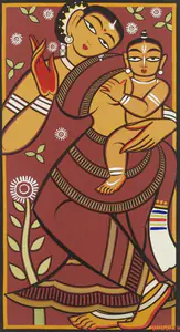 Roy, Jamini (Artist). Untitled (Mother and Child), n.d. | Painting