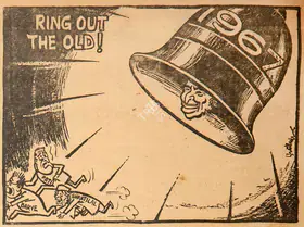 Chatterjee, Basu (Cartoonist). Ring Out the Old !, 1966 | Cartoons
