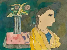 Narayan, Badri (Artist). Nayika in the Winter Wind, 2005 | Painting