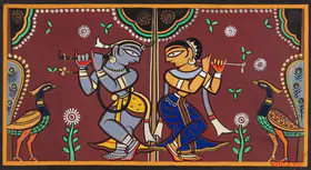 Roy, Jamini (Artist). Untitled (Krishna and Radha), n.d. | Painting