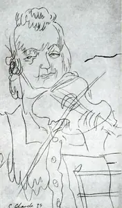 Chavda, Shiavax (Artist). Hungarian Musician, 1939 | Drawing