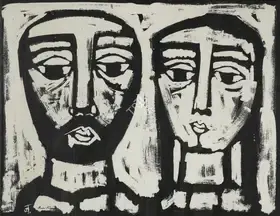 Narayan, Badri (Artist). Man and Woman, n.d. | Painting