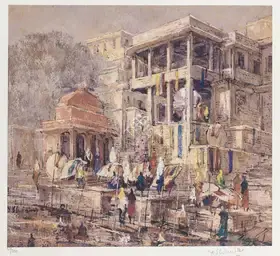 Shirwadhkar, Yashwant (Artist). Banaras-I, n.d. | Graphic Art