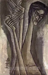 Sadequain (Artist). Hands And Head, 1960 | Painting