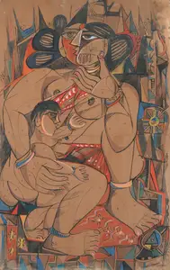 Suriyamoorthy, M.S. (Artist). Woman Series, 1978 | Painting