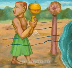 Gopikrishna (Artist). Man With A Club, 2000 | Painting