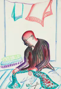 Khakhar, Bhupen (Artist). Untitled (Tailor), 1999 | Painting
