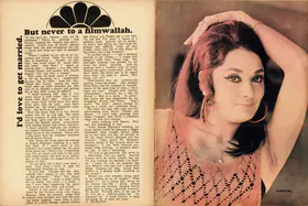 Bharathi, N. (Interviewer). I'd love to get married. But never to a filmwallah. In <i>Sunday.</i> 05 August 1973 | Conversation | 00802286