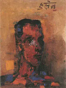 Husain, M.F. (Artist). Portrait of a Man, n.d. | Painting