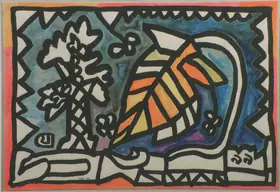 Chowdhury, Jogen (Artist). Golden Leaf, 1999 | Painting