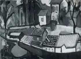 Chandra, Avinash (Artist). Donga Boats, 1953 | Painting