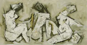 Husain, M.F. (Artist). Padmini Mohini Shankhini, c.1969 | Painting