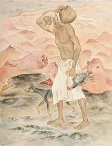 Dev Burman, D.K. (Artist). To The Market, 1958 | Painting