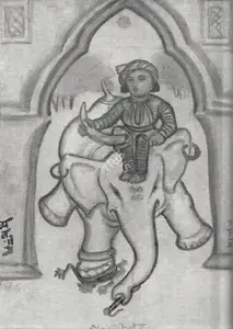 Tagore, Abanindranath (Artist). Slaying of Elephant, n.d. | Painting