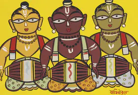 Roy, Jamini (Artist). Untitled (Three Drummers), n.d. | Painting