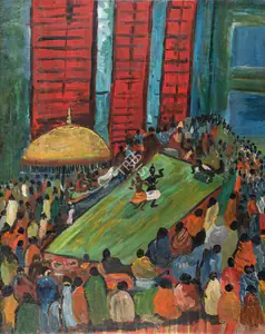 Ara, K.H. (Artist). Deccan Dancers Series, 1942 | Painting
