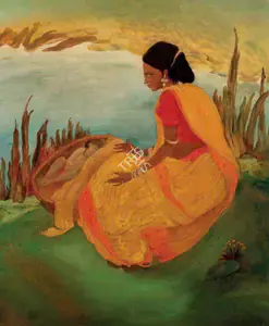 Chughtai, M.A.R. (Artist). Untitled (Kunti), n.d. | Painting