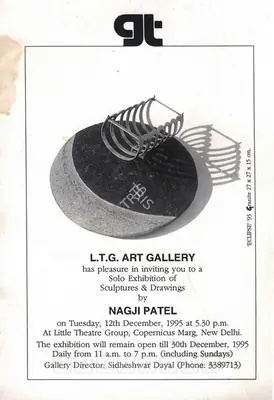 Patel, Nagji (Artist). Sculptures & Drawings by Nagji Patel, 1995 | Solo Exhibition Invitation | 00859458