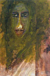 Tagore, Rabindranath (Artist). Head Of Woman, 1939 | Painting