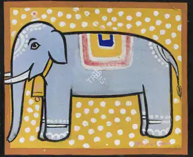 Roy, Jamini (Artist). Elephant, n.d. | Painting