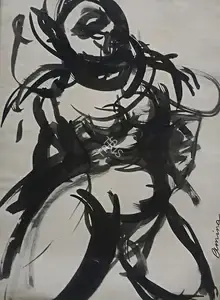 Kar, Amina (Artist). Untitled (Nude), n.d. | Drawing