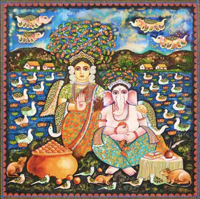 Burman, Jayshri (Artist). Ganesh Janani, 2020 | Painting