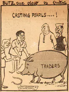 Chatterjee, Basu (Cartoonist). Casting Pearls…!, 1964 | Cartoons