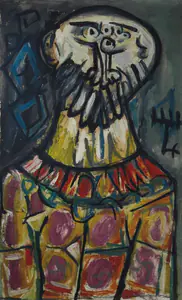 Souza, F.N. (Artist). Untitled (Head), 1998 | Painting