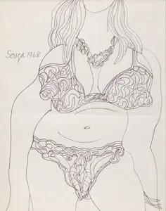 Souza, F.N. (Artist). Untitled, 1968 | Drawing & Sketch