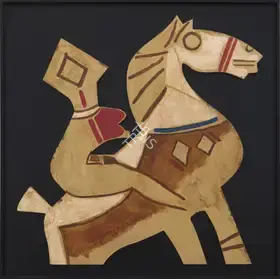 Husain, M.F. (Artist). Untitled (Horse and Rider), circa 1992 | Painting