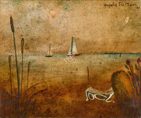 Menon, Anjolie Ela (Artist). Untitled (Seascape), 1986 | Painting