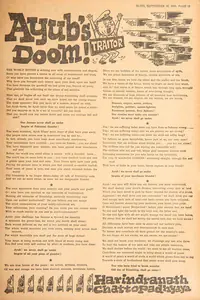 Chattopadhyay, Harindranath (Poet). Ayub's Doom. In <i>Blitz.</i> 18 September 1965 | Poem | 00146007