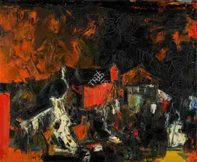Raza, S.H. (Artist). Village Otta Corse, 1958 | Painting