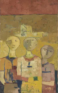 Ramkumar (Artist). Untitled (Trio), c.1950s | Painting