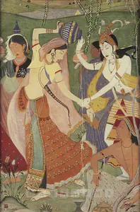 Shukla, Yagnesh (Artist). Dan Lila, early 1940s | Painting