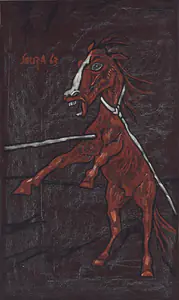 Souza, F.N. (Artist). Untitled (Horse), 1963 | Painting