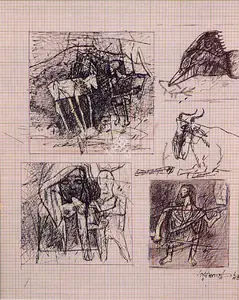 Haloi, Ganesh (Artist). Sketches, 1994 | Drawing