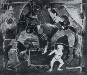 Husain, M.F. (Artist). Holi, 1951 | Painting