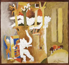 Husain, M.F. (Artist). Living Goddess, c.1960s | Painting